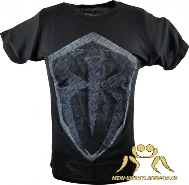 Roman Reigns Hit Hard, Hit Often Metallic Logo T-Shirt