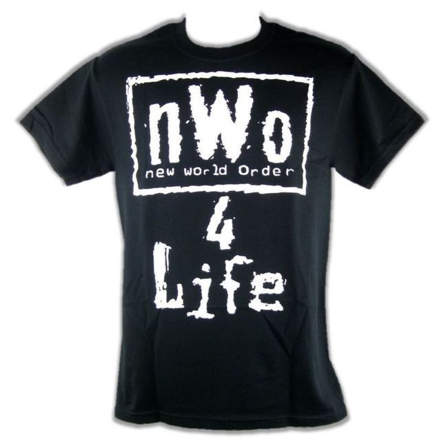 NWO 4 Life White Logo Retro T-Shirt