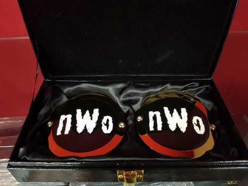 nWo WWE World Heavyweight Championship Replica Title Side Plate Box Set