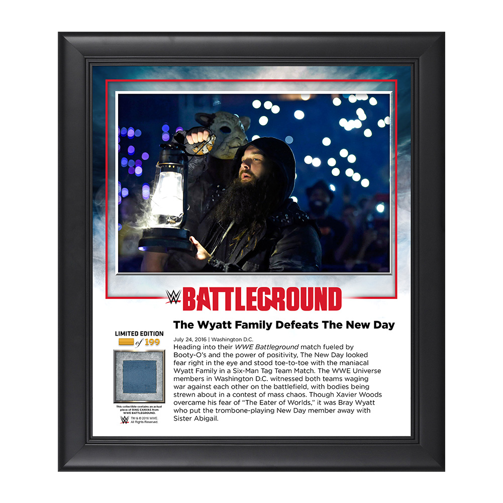 Wyatt Family Battleground 2016 15 x 17 Commemorative Framed Plaque w/ Ring Canvas