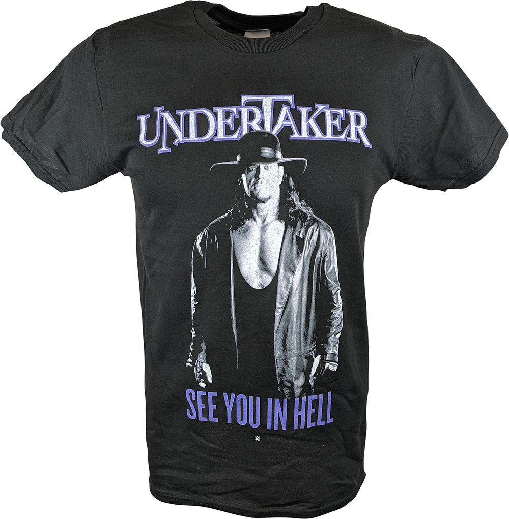 WWE THE UNDERTAKER SEE YOU IN HELL MENS BLACK T-SHIRT