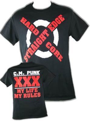 CM PUNK STRAIGHT EDGE HARDCORE MY LIFE RULES T-Shirt