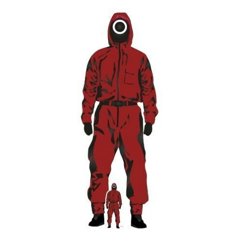 Squid Game Inspired Red Jumpsuit Large Pappaufsteller