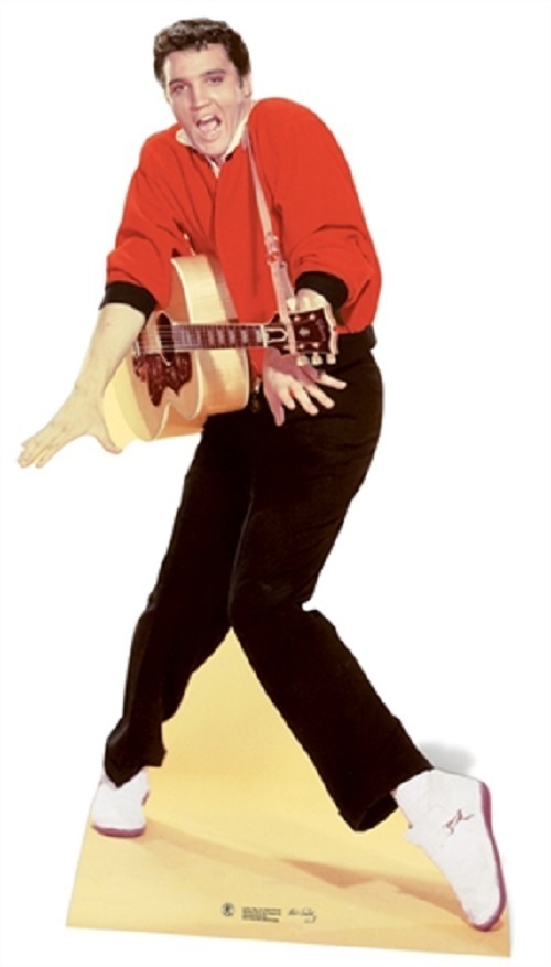Elvis Presley Red Jacket & Guitar Pappaufsteller