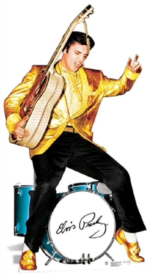 Elvis Presley Gold & Drums Pappaufsteller