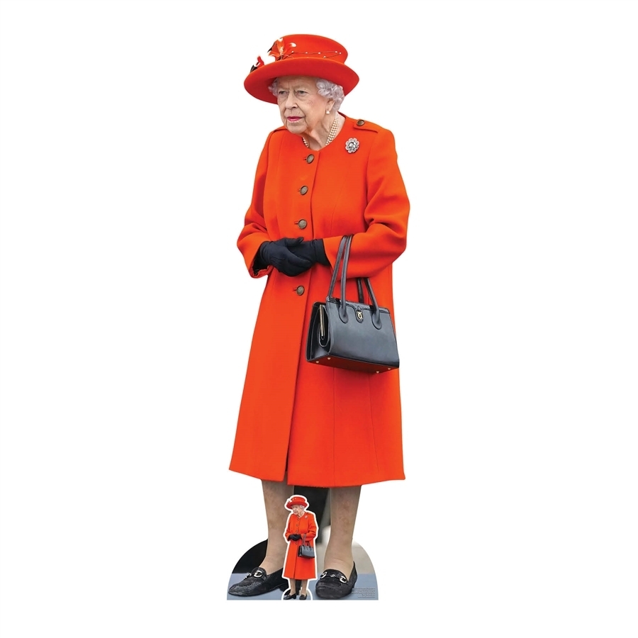 Queen Elizabeth II Platinum Jubilee Red Hat Pappaufsteller