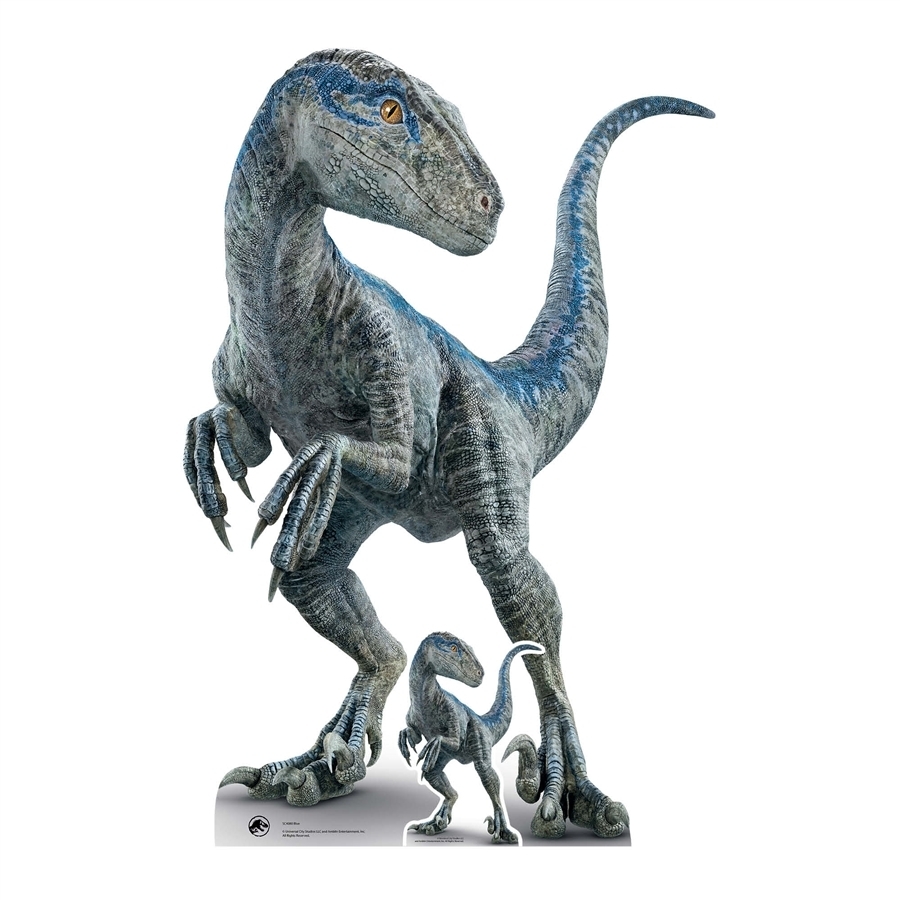Official Jurassic World Mother Blue - Raptor Dinosaurier Pappaufsteller