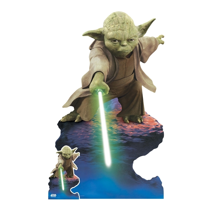 Star Wars Yoda Lightsaber Pappaufsteller