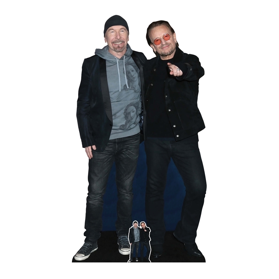 Bono and Edge Pappaufsteller