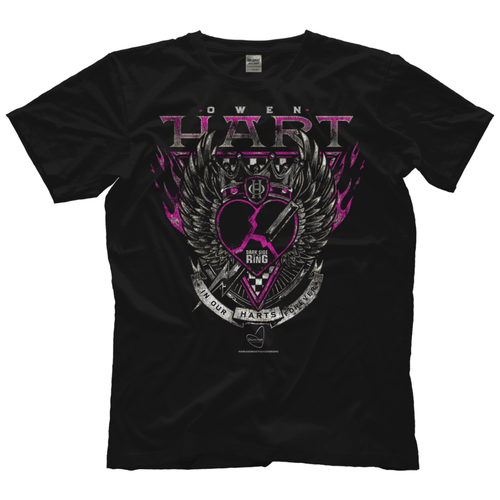 AEW Owen Hart x Dark Side of the Ring - In Our Harts Forever T-Shirt